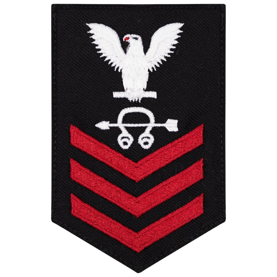 Navy E6 FEMALE Rating Badge: Sonar Tech - New Serge for Jumper - Hooyah Woodworks LLC