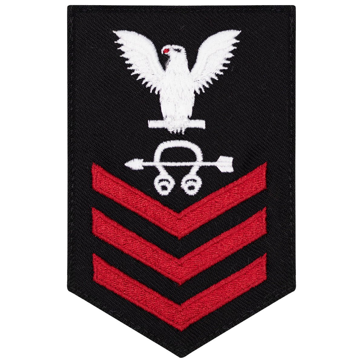 Navy E6 FEMALE Rating Badge: Sonar Tech - New Serge for Jumper - Hooyah Woodworks LLC
