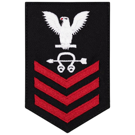 Navy E6 FEMALE Rating Badge: Sonar Tech - New Serge for Jumper - Hooyah Woodworks LLC