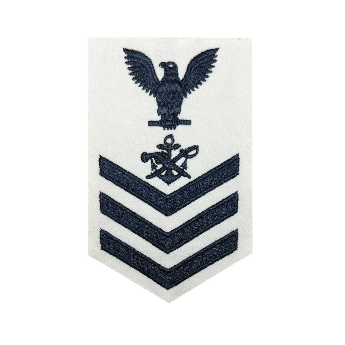 Navy E6 FEMALE Rating Badge: Special Warfare Boat Operator - white - Hooyah Woodworks LLC