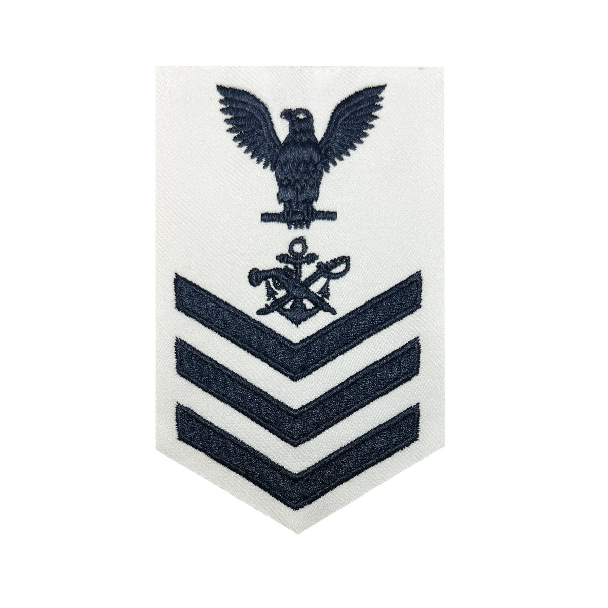 Navy E6 FEMALE Rating Badge: Special Warfare Boat Operator - white - Hooyah Woodworks LLC