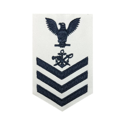 Navy E6 FEMALE Rating Badge: Special Warfare Boat Operator - white - Hooyah Woodworks LLC
