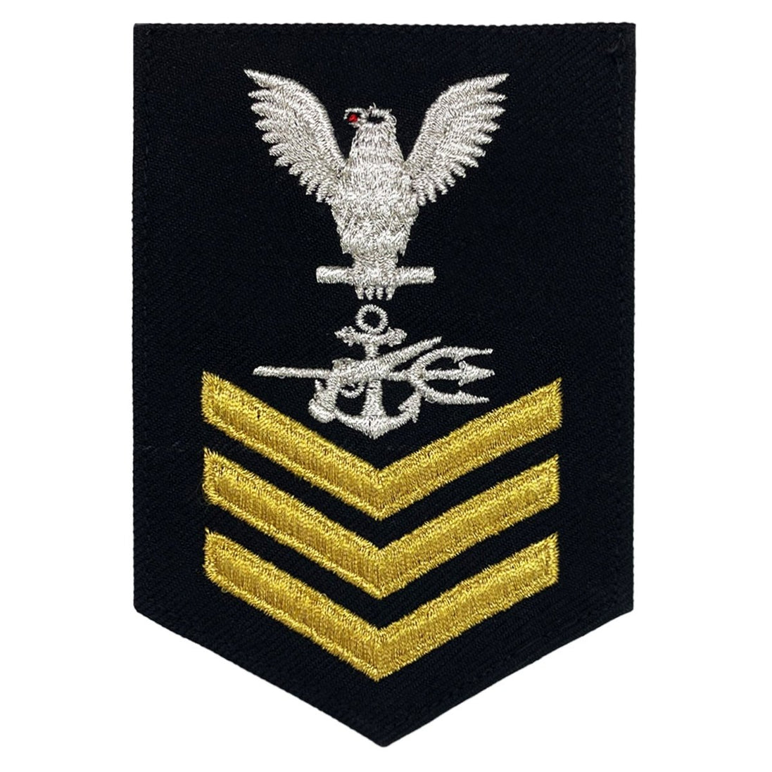 Navy E6 FEMALE Rating Badge: Special Warfare Operator - New Serge for Jumper - Hooyah Woodworks LLC