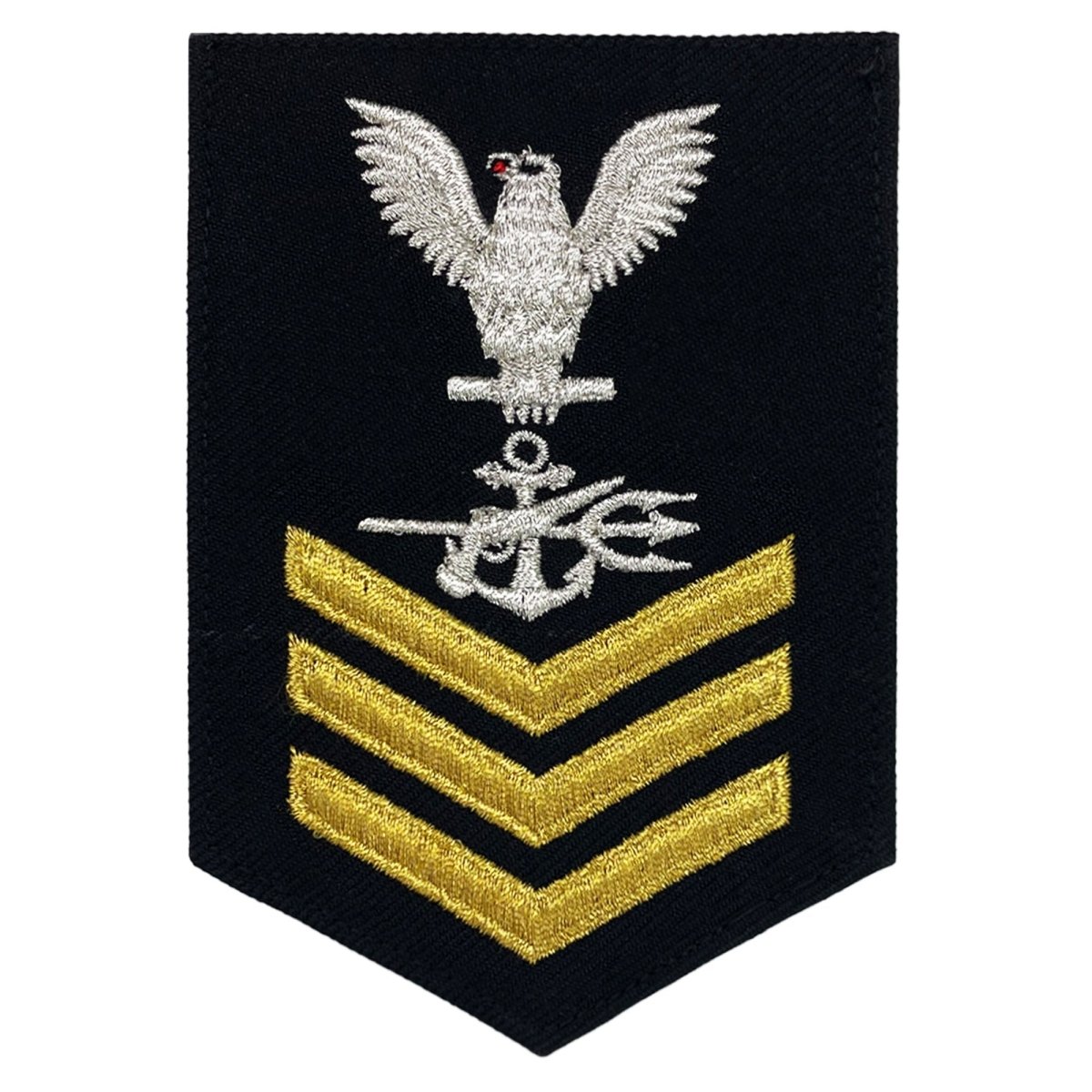 Navy E6 FEMALE Rating Badge: Special Warfare Operator - New Serge for Jumper - Hooyah Woodworks LLC