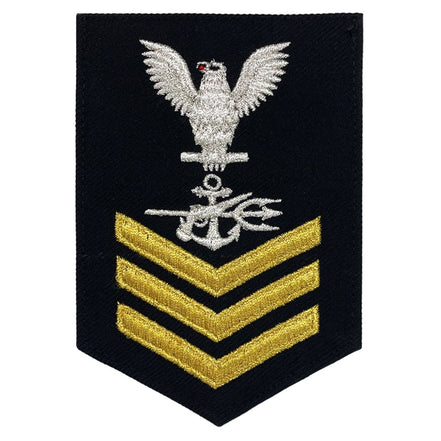 Navy E6 FEMALE Rating Badge: Special Warfare Operator - New Serge for Jumper - Hooyah Woodworks LLC