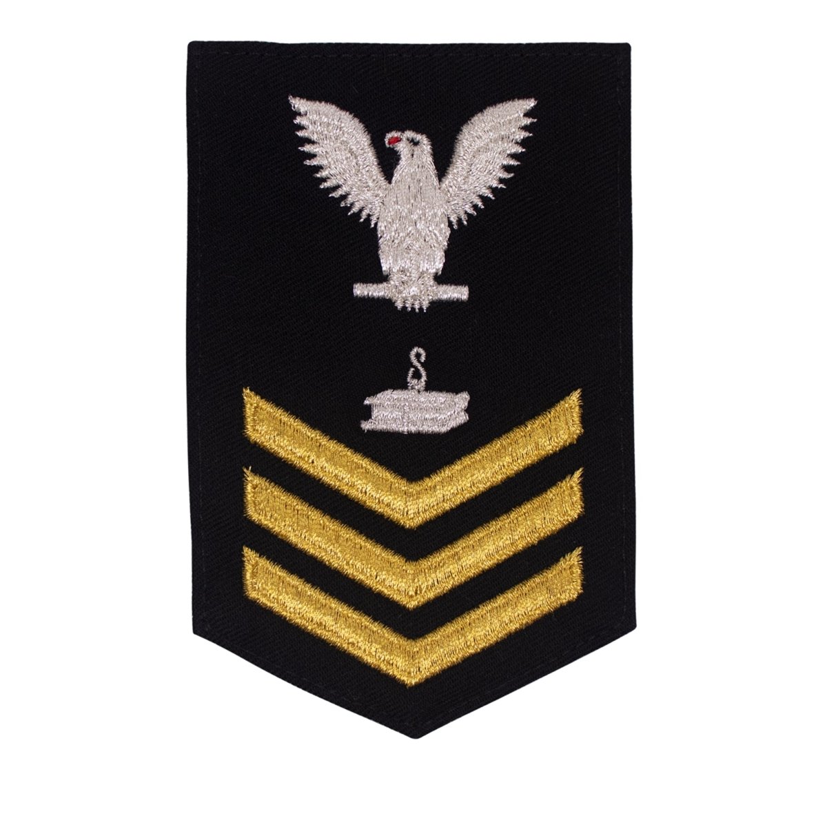 Navy E6 FEMALE Rating Badge: Steelworker - New Serge for Jumper - Hooyah Woodworks LLC