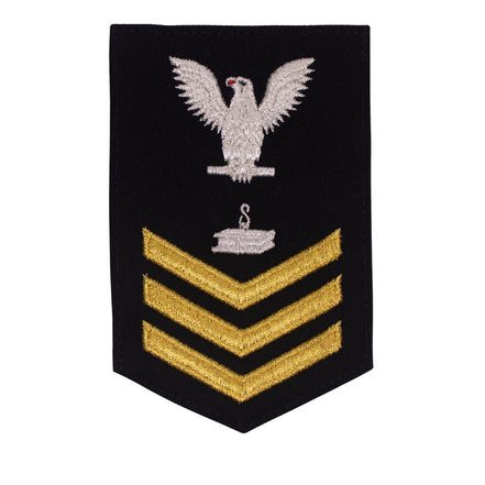 Navy E6 FEMALE Rating Badge: Steelworker - New Serge for Jumper - Hooyah Woodworks LLC