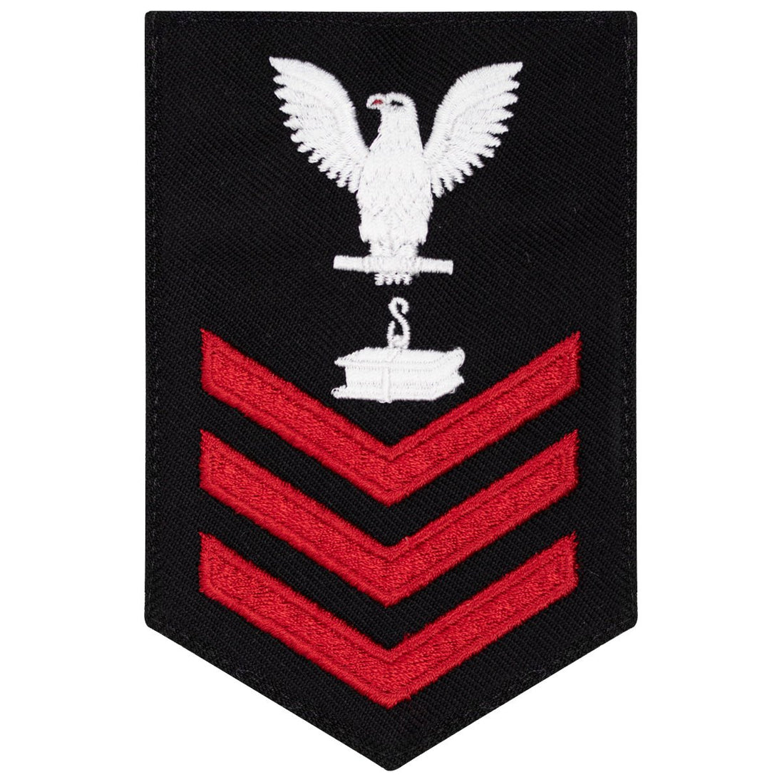 Navy E6 FEMALE Rating Badge: Steelworker - New Serge for Jumper - Hooyah Woodworks LLC