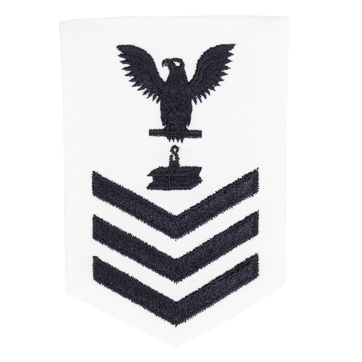 Navy E6 FEMALE Rating Badge: Steelworker - white CNT - Hooyah Woodworks LLC