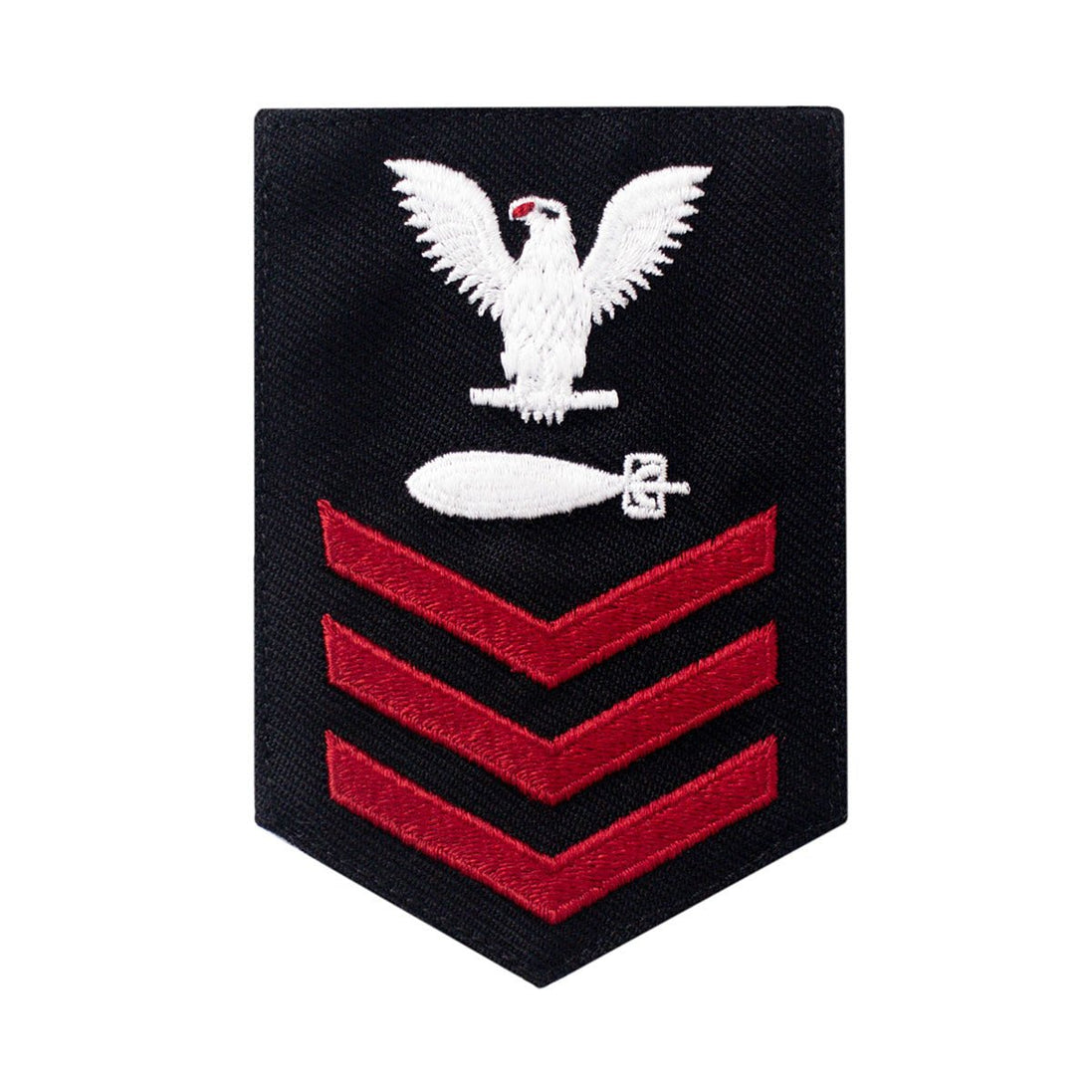Navy E6 FEMALE Rating Badge: Torpedoman - New Serge for Jumper - Hooyah Woodworks LLC