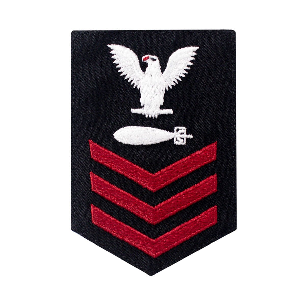 Navy E6 FEMALE Rating Badge: Torpedoman - New Serge for Jumper - Hooyah Woodworks LLC