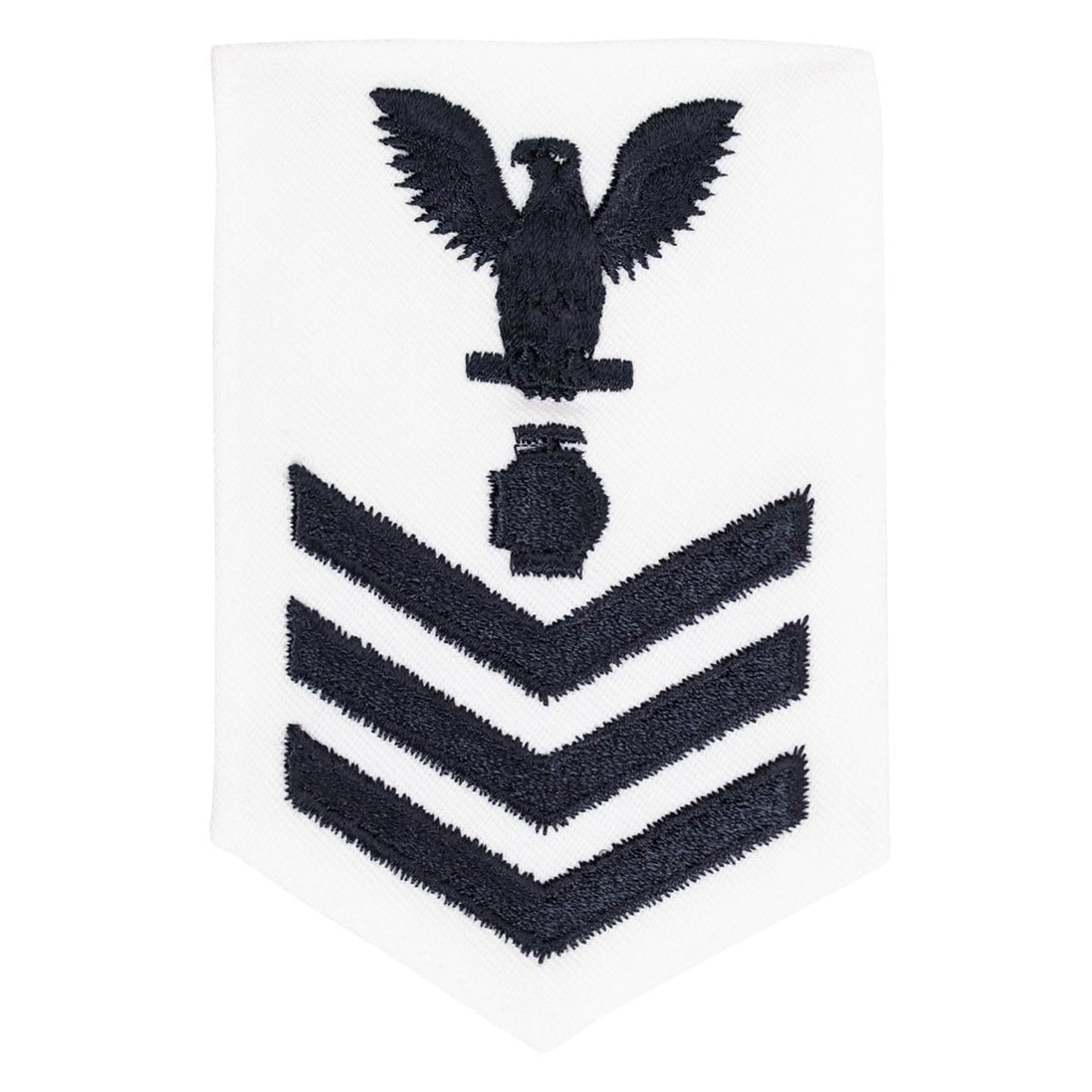 Navy E6 FEMALE Rating Badge: Utilitiesman - white - Hooyah Woodworks LLC