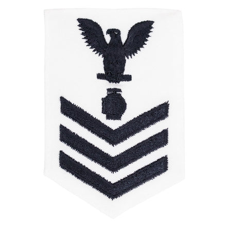 Navy E6 FEMALE Rating Badge: Utilitiesman - white - Hooyah Woodworks LLC
