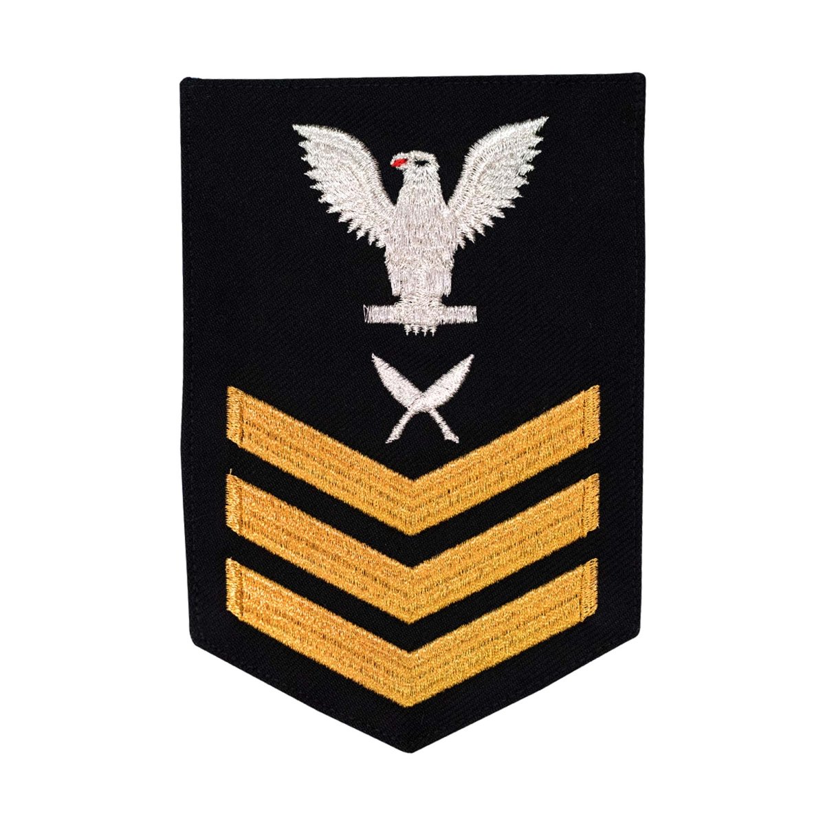 Navy E6 FEMALE Rating Badge: Yeoman - New Serge for Jumper - Hooyah Woodworks LLC