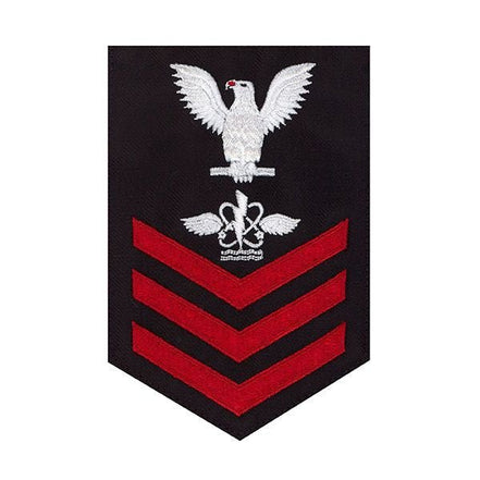 Navy E6 MALE Rating Badge: Aviation Antisub Warfare Operator - blue - Hooyah Woodworks LLC
