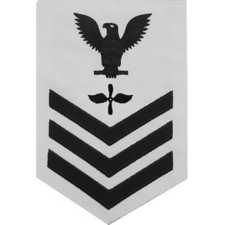 Navy E6 MALE Rating Badge: Aviation Machinist's Mate - white - Hooyah Woodworks LLC