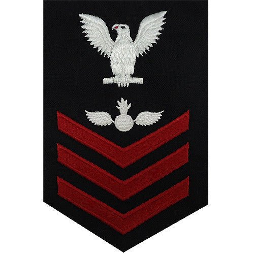 Navy E6 MALE Rating Badge: Aviation Ordnanceman - blue - Hooyah Woodworks LLC