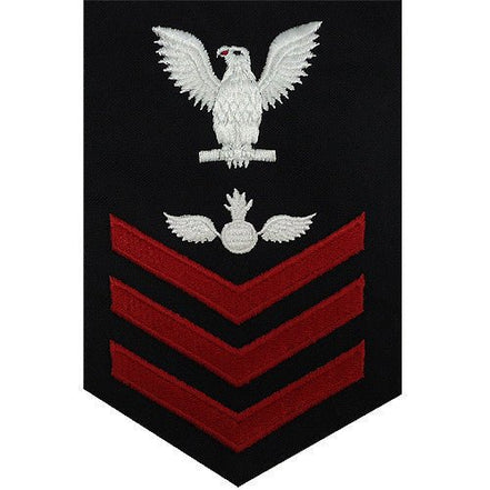 Navy E6 MALE Rating Badge: Aviation Ordnanceman - blue - Hooyah Woodworks LLC