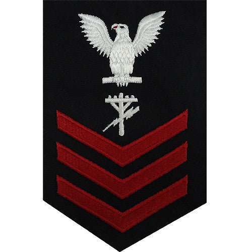 Navy E6 MALE Rating Badge: Construction Electrician - blue - Hooyah Woodworks LLC