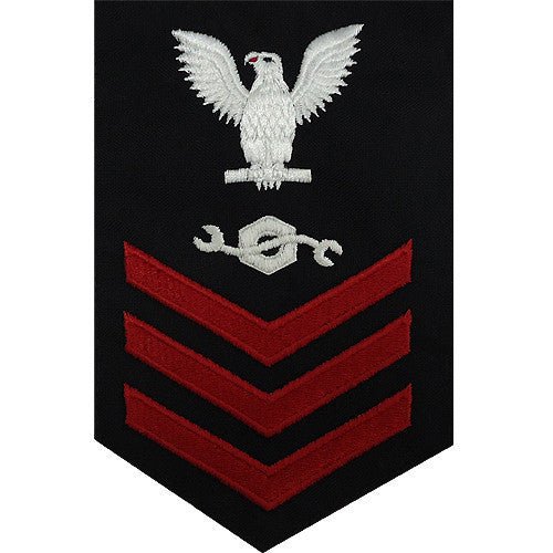 Navy E6 MALE Rating Badge: Construction Mechanic - blue - Hooyah Woodworks LLC