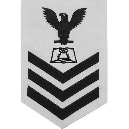 Navy E6 MALE Rating Badge: Culinary Specialist - white - Hooyah Woodworks LLC