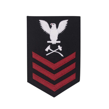 Navy E6 MALE Rating Badge: Damage Controlman - blue - Hooyah Woodworks LLC