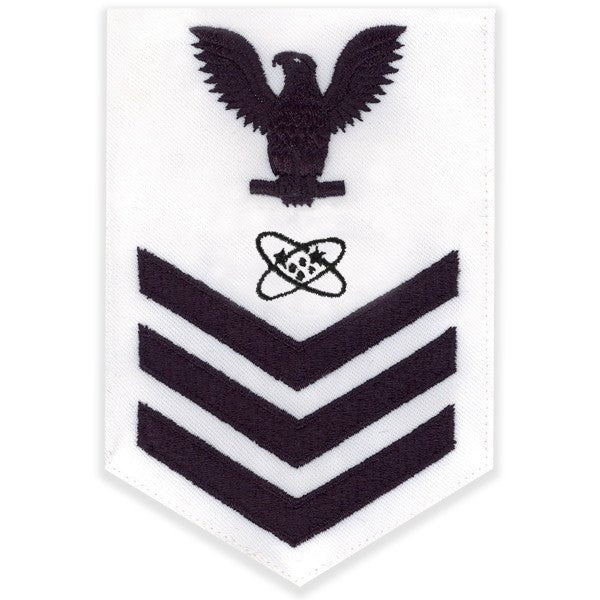 Navy E6 MALE Rating Badge: Electronics Technician - white - Hooyah Woodworks LLC