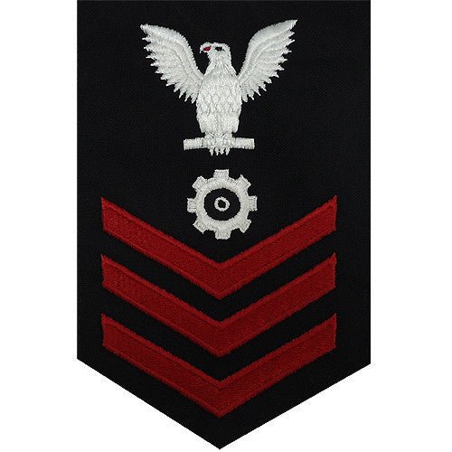 Navy E6 MALE Rating Badge: Engineman - blue - Hooyah Woodworks LLC