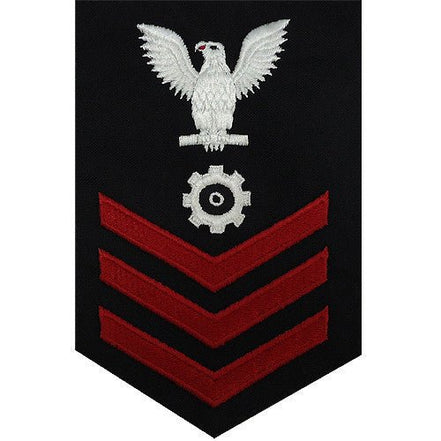 Navy E6 MALE Rating Badge: Engineman - blue - Hooyah Woodworks LLC