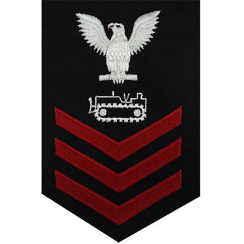 Navy E6 MALE Rating Badge: Equipment Operator - blue - Hooyah Woodworks LLC
