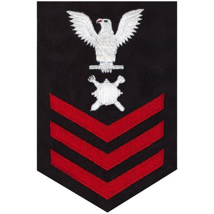 Navy E6 MALE Rating Badge: Explosive Ordnance - blue - Hooyah Woodworks LLC