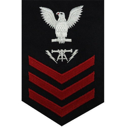 Navy E6 MALE Rating Badge: Fire Controlman - blue - Hooyah Woodworks LLC