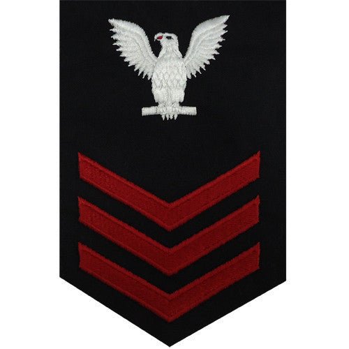 Navy E6 MALE Rating Badge - for black utility jacket (NON-RETURNABLE/NON-REFUNDABLE) - Hooyah Woodworks LLC