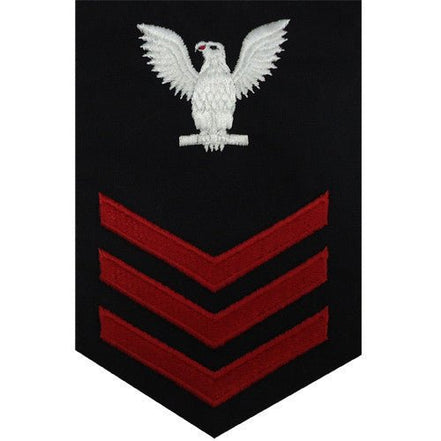Navy E6 MALE Rating Badge - for black utility jacket (NON-RETURNABLE/NON-REFUNDABLE) - Hooyah Woodworks LLC