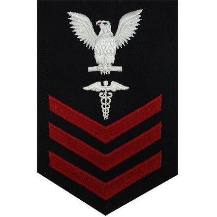 Navy E6 MALE Rating Badge: Hospital Corpsman - blue - Hooyah Woodworks LLC