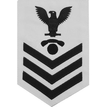 Navy E6 MALE Rating Badge: Interior Communications Electrician - white - Hooyah Woodworks LLC