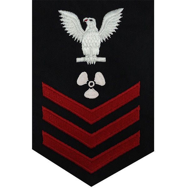 Navy E6 MALE Rating Badge: Machinist's Mate - blue - Hooyah Woodworks LLC