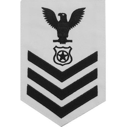 Navy E6 MALE Rating Badge: Master At Arms - white - Hooyah Woodworks LLC