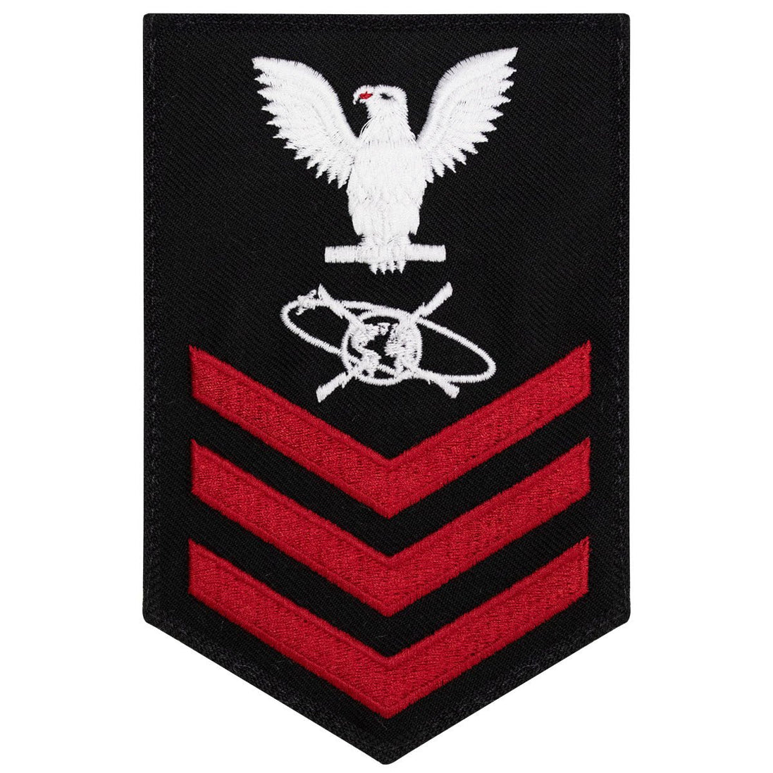 Navy E6 MALE Rating Badge: MC Mass Communication Specialist - blue - Hooyah Woodworks LLC