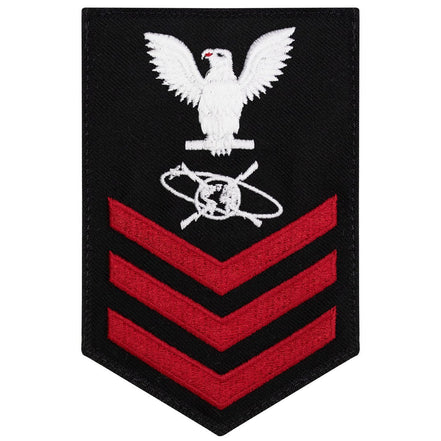 Navy E6 MALE Rating Badge: MC Mass Communication Specialist - blue - Hooyah Woodworks LLC