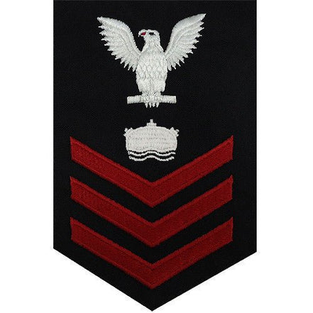 Navy E6 MALE Rating Badge: Mineman - blue - Hooyah Woodworks LLC