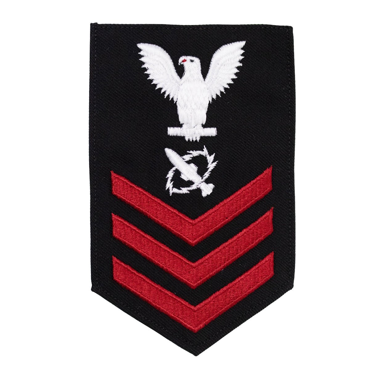 Navy E6 MALE Rating Badge: Missile Technician - blue - Hooyah Woodworks LLC