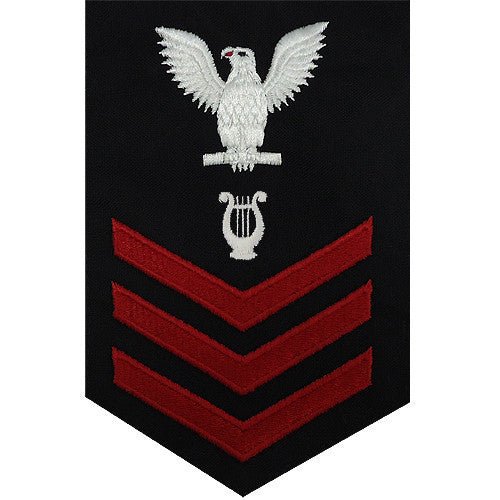 Navy E6 MALE Rating Badge: Musician - blue - Hooyah Woodworks LLC