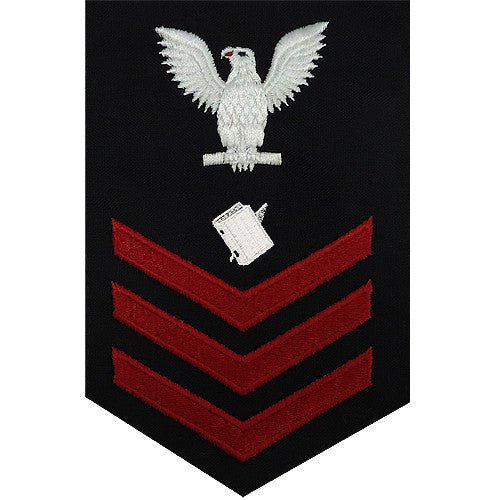 Navy E6 MALE Rating Badge: Personnelman - blue - Hooyah Woodworks LLC