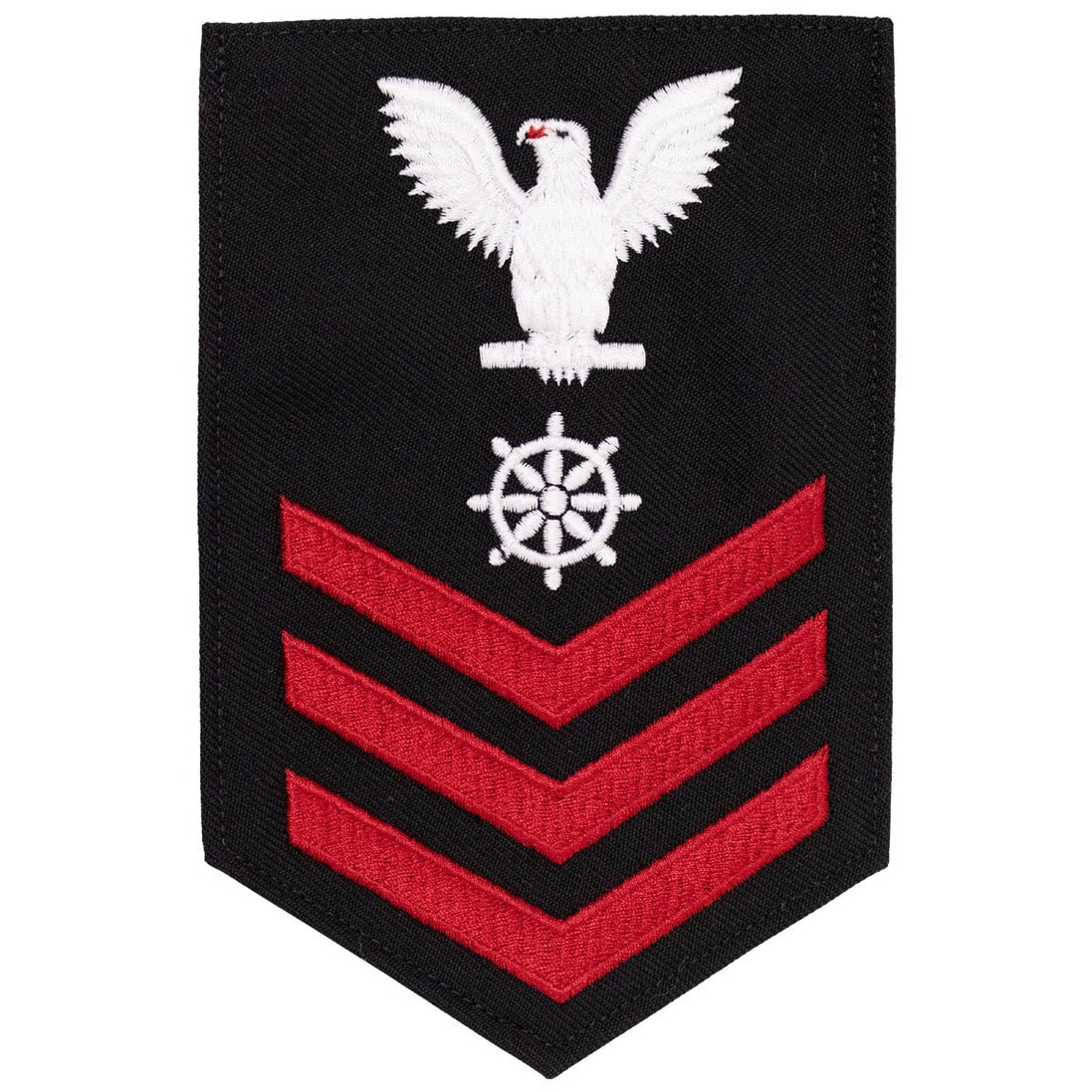 Navy E6 MALE Rating Badge: Quartermaster - blue - Hooyah Woodworks LLC