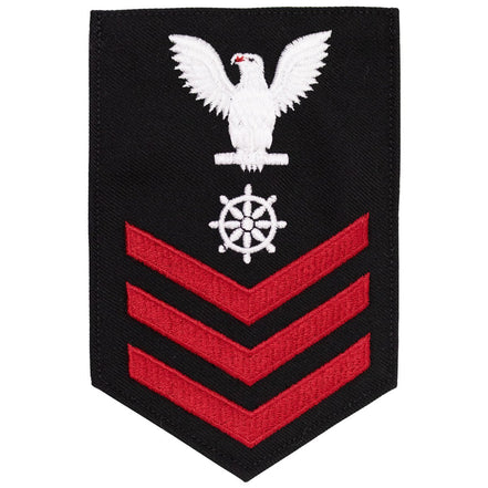 Navy E6 MALE Rating Badge: Quartermaster - blue - Hooyah Woodworks LLC