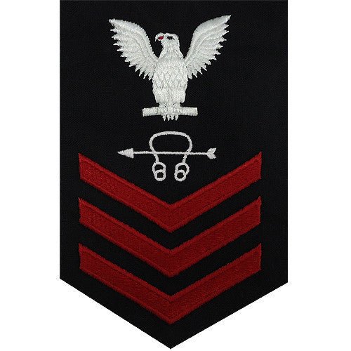 Navy E6 MALE Rating Badge: Sonar Technician - blue - Hooyah Woodworks LLC