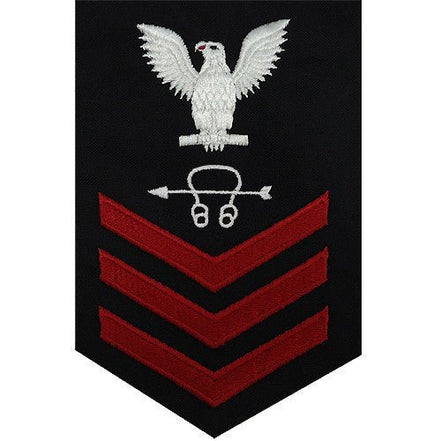 Navy E6 MALE Rating Badge: Sonar Technician - blue - Hooyah Woodworks LLC