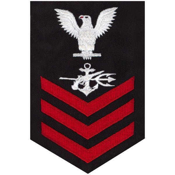 Navy E6 MALE Rating Badge: Special Warfare Operator - blue - Hooyah Woodworks LLC