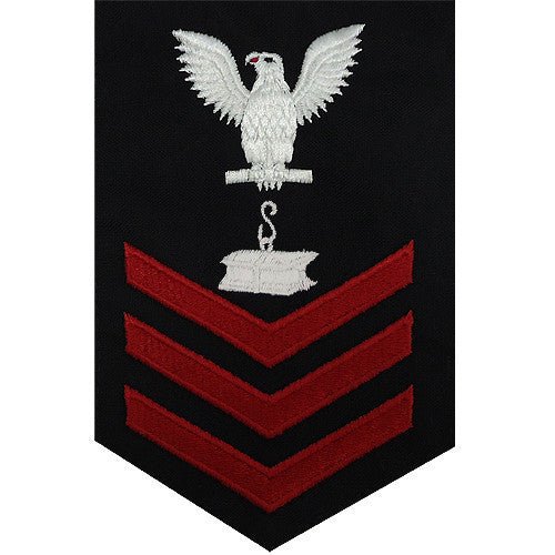 Navy E6 MALE Rating Badge: Steelworker - blue - Hooyah Woodworks LLC
